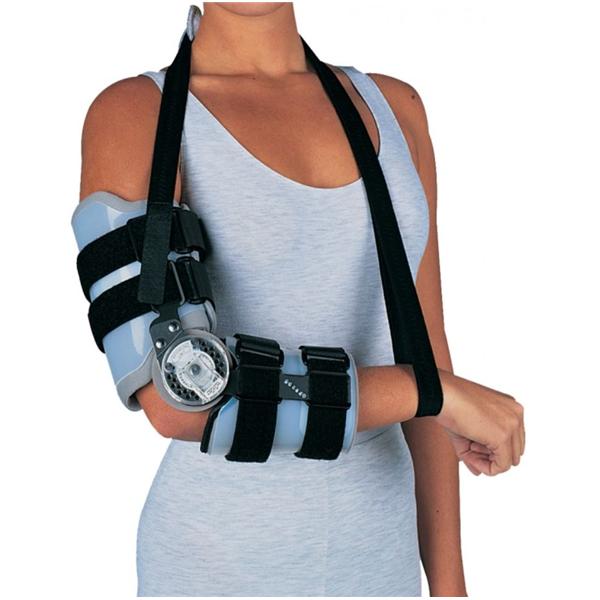 Brace IROM Adult Elbow Aluminum Black Size Large Left Ea